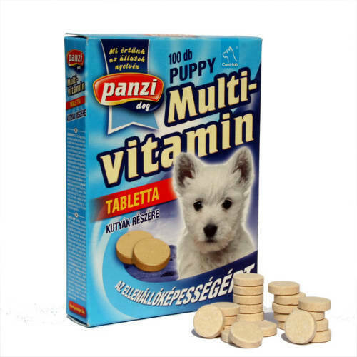 Panzi Vitamin Multivitamin Tabletta Kölyökkutyáknak 100db/csomag    Canitab puppy 300057