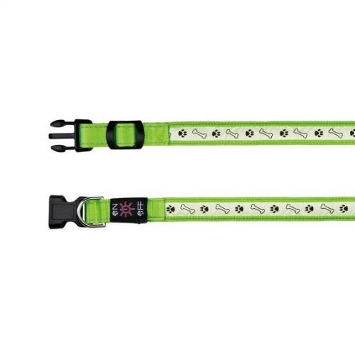 Trixie 13075 Világító nyakörv USB,green S-M