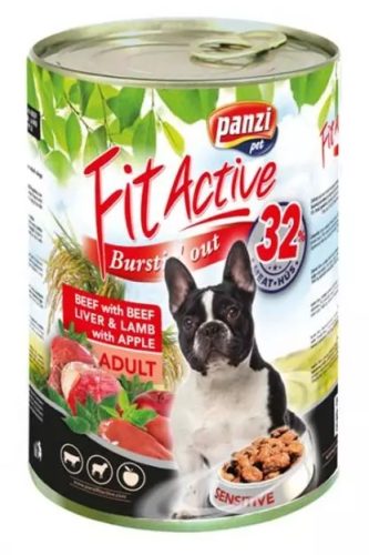 PanziPet FitActive DOG 1240g konzerv marha-máj-bárány
