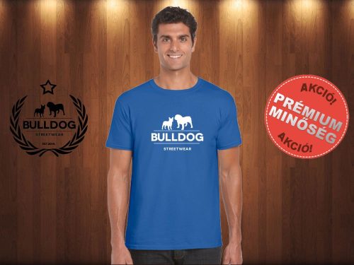 Bulldog Streetwear Férfi Póló - Klasszikus Logó mintával Szín: Royal Blue