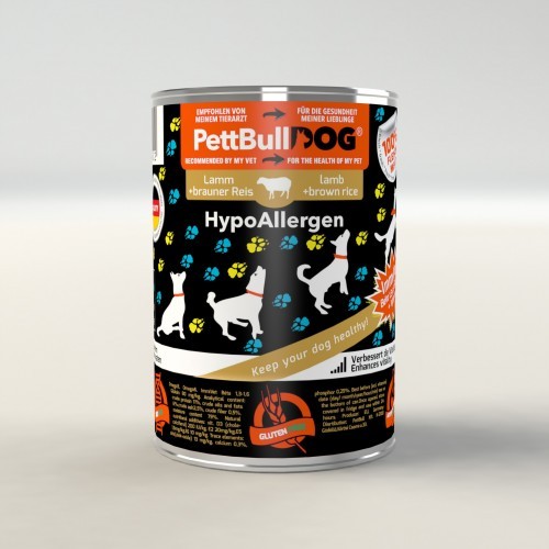 PettBullDog® HypoAllergen - Bárány barna rizzsel (400 gr)