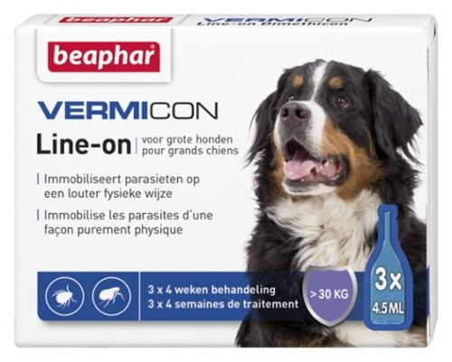 Beaphar Vermicon Bolha, Kullancs és Lepkeszúnyog elleni spot on kutyáknak / 30 kg felett