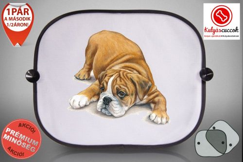 Autós Napellenző - Bulldog rajzos
