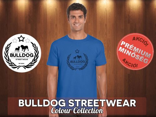 Bulldog Streetwear Férfi Póló - Koszorús fekete logó mintával Különböző színben