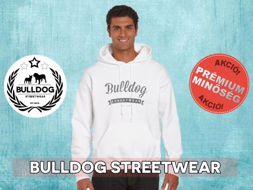Bulldog Streetwear Férfi kapucnis pulóver - BSW Vintage logó bulldogos mintával Több színben