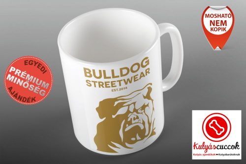 Bulldogos Bögre - Bulldog Streetwear Est.2014. drapp grafikával