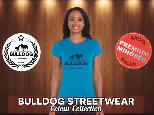 Bulldog Streetwear Női Póló - Klasszikus fekete logó mintával Különböző színekben