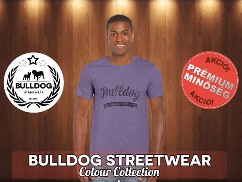 Bulldog Streetwear Férfi Póló - Vintage fekete logó mintával Különböző színben