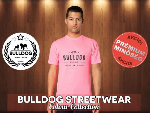 Bulldog Streetwear Férfi Póló - Vintage Western fekete logó mintával Különböző színben