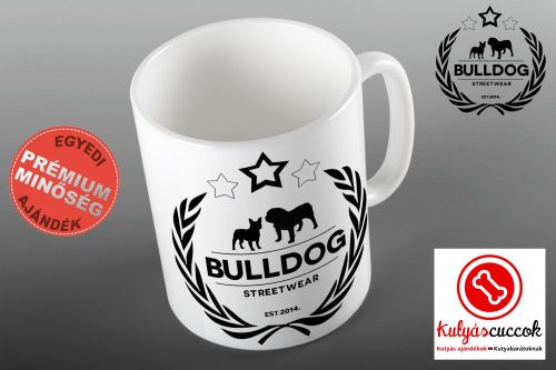 Bulldogos Bögre - Bulldog Streetwear koszorós logo grafikával