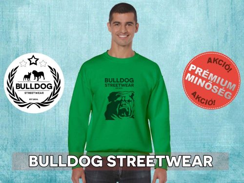 Bulldog Streetwear Férfi környakas pulóver - BSW Est.2014. mintával Több színben