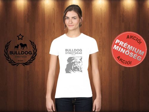 Bulldog Streetwear Női Póló - BSW Est.2014. angol bulldog mintával 