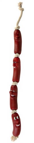Trixie Sausages on a Rope - vinil játék (kolbász) kutyák részére (Ø75cm) 3252 kolbászfüzér