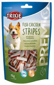 trixie 31534 Premio Light Fish-Chicken Stripes, 75g