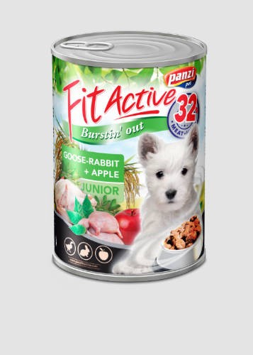 PanziPet FitActive DOG 415g konzerv junior liba-nyúl