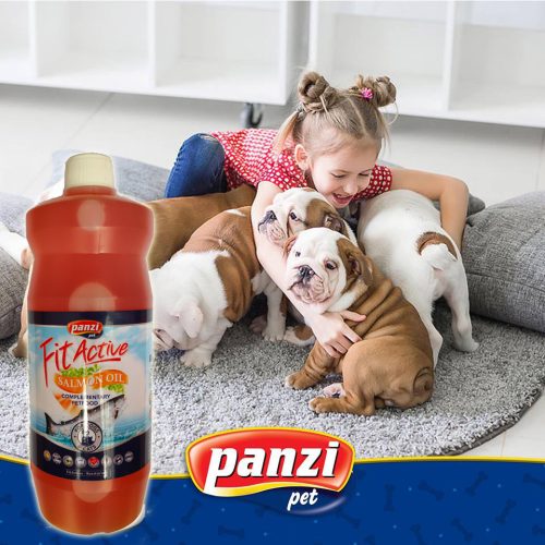 Fit Active Salmon Oil Tengeri Lazacolaj Omega3, Omega6 zsírsavakkal Kutyák és macskák részére  - Szőrre, Bőrre, Szívre és Érrendszerre jótékony