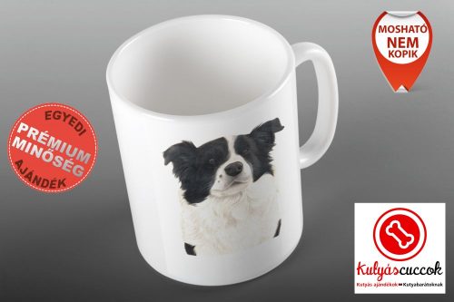 Bögre - Border Collie Portré grafikával