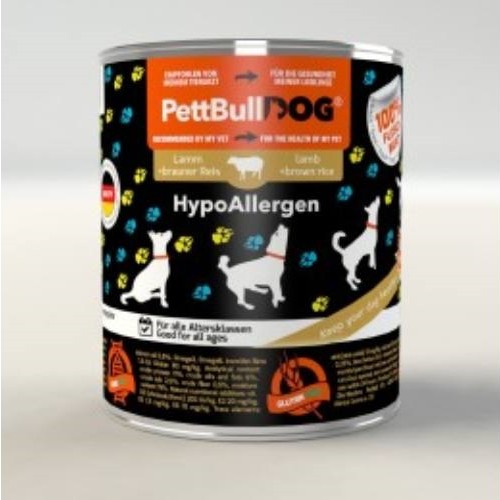 PettBullDog® HypoAllergen - Bárány barna rizzsel (800 gr)
