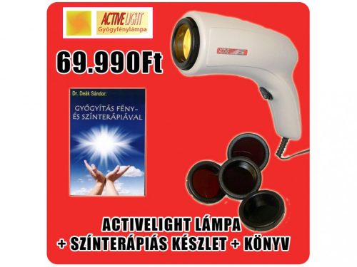 ActiveLight gyógylámpa Active light lámpa + Kiegészítő Színterápiás készlet + Könyv