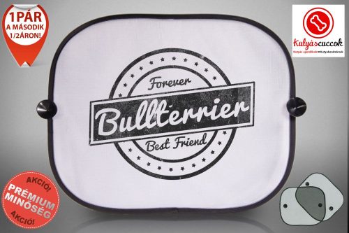 Bullterrieres Autós Napellenző Napvédő - Bullterrier Vintage mintával