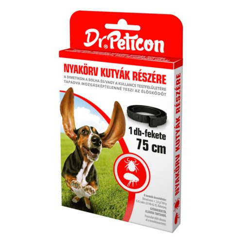 Dr.Peticon Kullancs- és Bolhariasztó Dimeticon nyakörv kis- és nagytestű kutyák részére 75 cm 