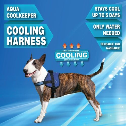 Aqua Coolkeeper hűtőhám, speciális hűtőhám kutyáknak Törzs átmérője: 65-90 cm Méret: M  - Pacific Blue (Sötétkék)