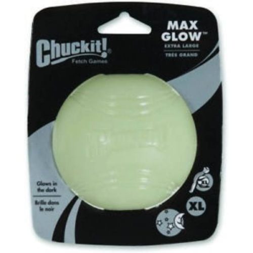 Chuckit! Max Glow - Sötétben Világító Labda XL méretben - Fluoreszkáló Labda Nem elemes, nincs benne LED!