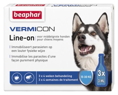 Beaphar Vermicon Bolha, Kullancs és Lepkeszúnyog elleni spot on kutyáknak / 15-30 kg