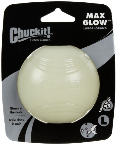 Chuckit! Max Glow - Sötétben Világító Labda L méretben - Fluoreszkáló Labda Nem elemes, nincs benne LED! 