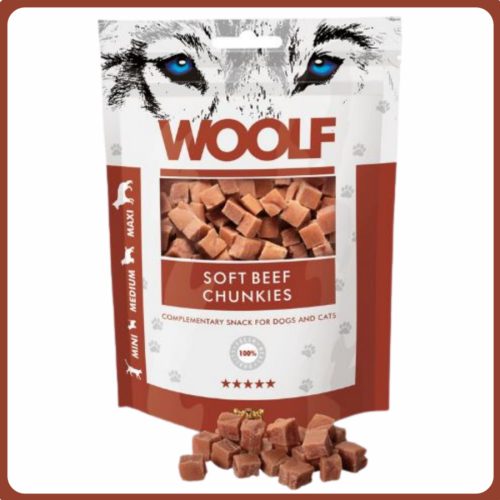 Woolf marhahús kockák tréningre 100g - Woolf Training Snacks