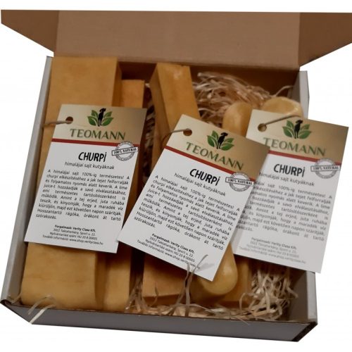 Churpi himalájai sajt - Hosszantartó rágóka 6 darabos csomag  - Természetes jutifalat S-M-L méretekben