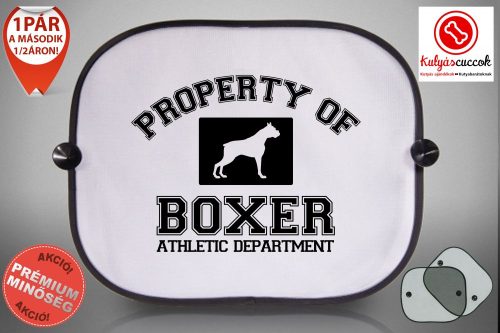 Boxeres Autós Napellenző Napvédő - Property Of Boxer mintával