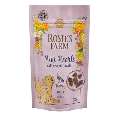 Rosie's Farm Adult & Puppy Snacks "Mini Hearts" pulyka