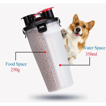   Snack Duo - Átlátszó Kétfunkciós Túrakulacs 3in1 + AJÁNDÉK SZILIKONOS ITATÓVAL -  A nyár egyik lepraktikusabb kelléke!