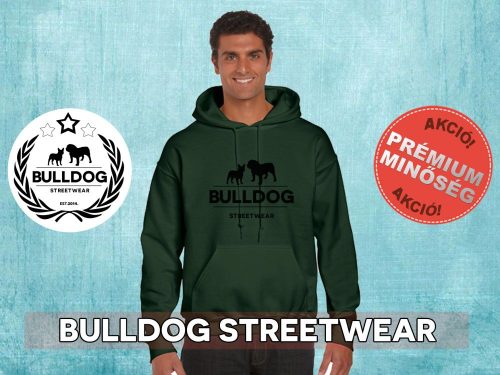 Bulldog Streetwear Férfi kapucnis pulóver - BSW Klasszikus logó mintával Több színben