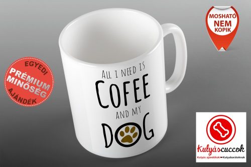 Kutyás Bögre - Dog Coffee grafikával