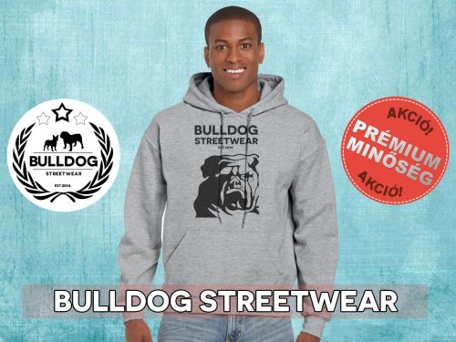 Bulldog Streetwear Férfi kapucnis pulóver - Bulldog Steetwear Est.2014. bulldog mintával Több színben
