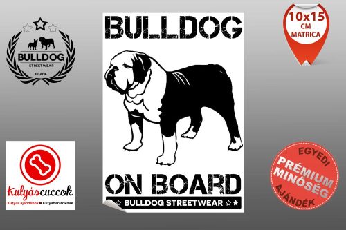 Autós Angol Bulldog Matrica - Bulldog Streetwear Angol Bulldog Minta5 Több méretben