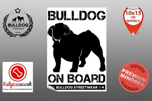 Autós Angol Bulldog Matrica - Bulldog Streetwear Angol Bulldog Minta2  Több méretben