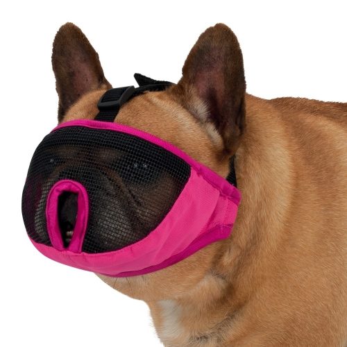 Dogs Life Szájkosár Bulldogoknak, Mopszoknak, Boxereknek, Rövid orrú fajtáknak Utazáshoz - Pink színben Szájkosár