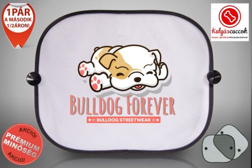 Autós Napellenző - Bulldog Forever - Rózsaszín