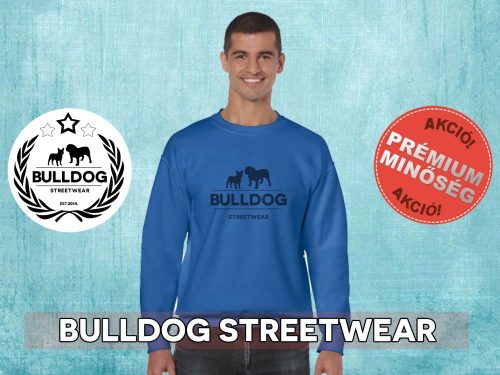 Bulldog Streetwear Férfi környakas pulóver - BSW Klasszikus logó mintával Több színben