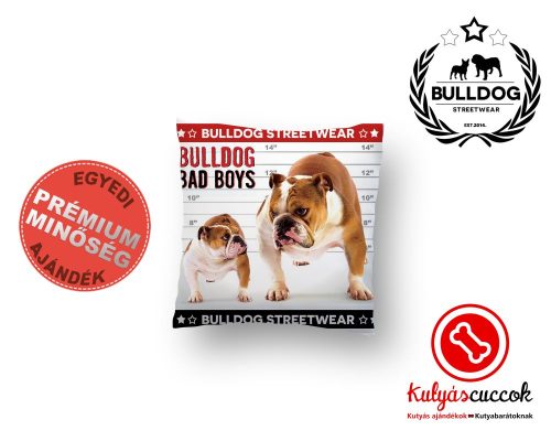 Párna Bulldog Streetwear Bad Boys Two Bulldogs 40x40cm