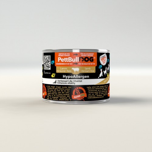 PettBullDog® HypoAllergen - Bárány barna rizzsel (200 gr)