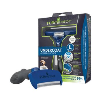   FURminator deShedding Tool rövid szőrre fejlesztett L  - Furminátor aljszőrzet eltávolító ÚJ DESIGN!